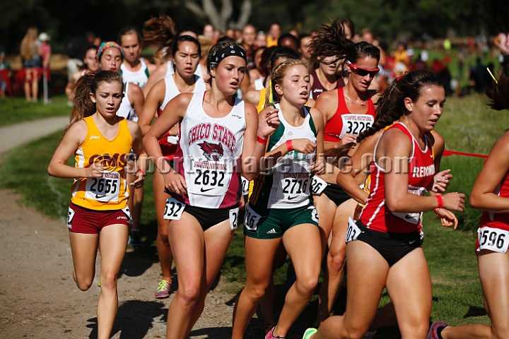 2014StanfordCollWomen-121.JPG - College race at the 2014 Stanford Cross Country Invitational, September 27, Stanford Golf Course, Stanford, California.